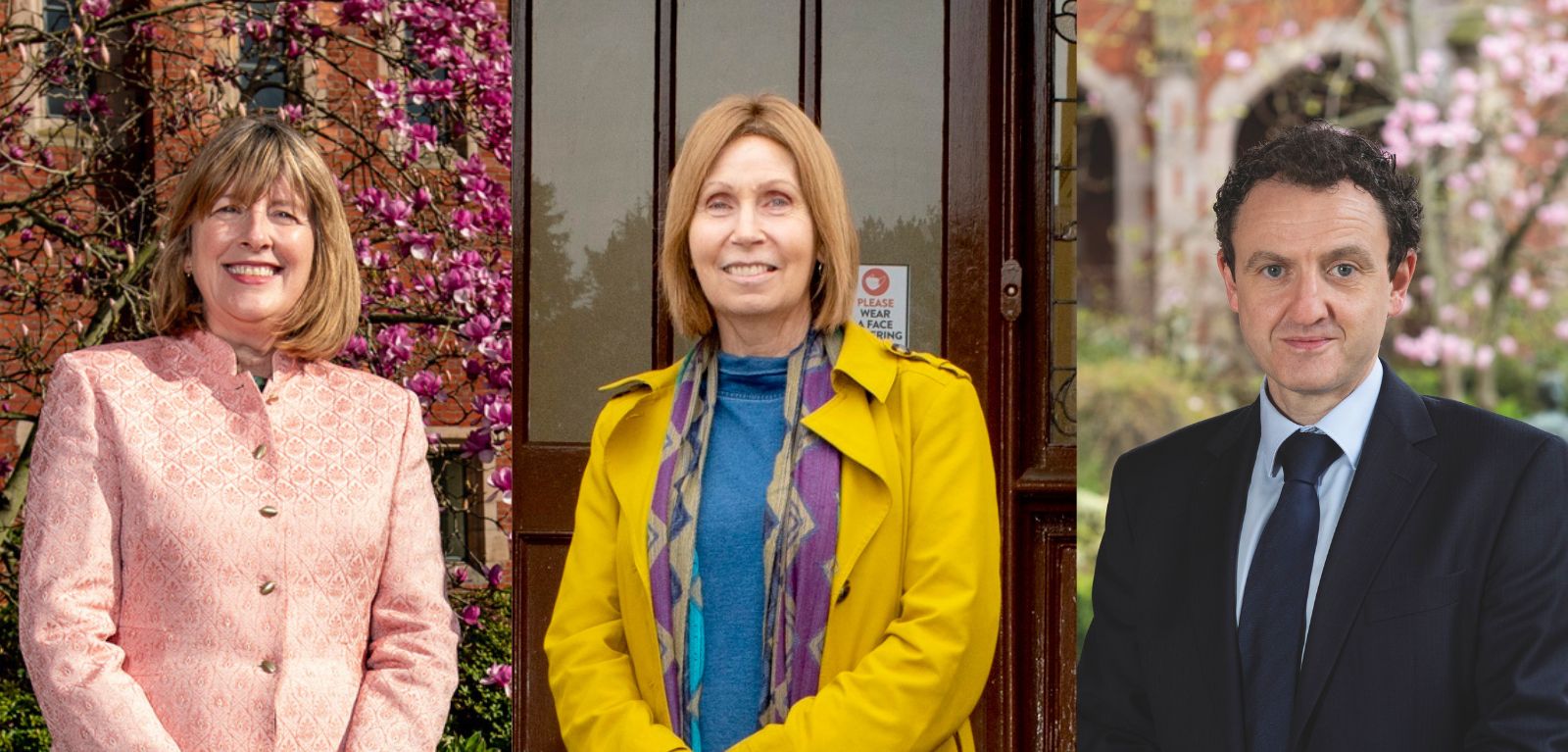 Three people in a row